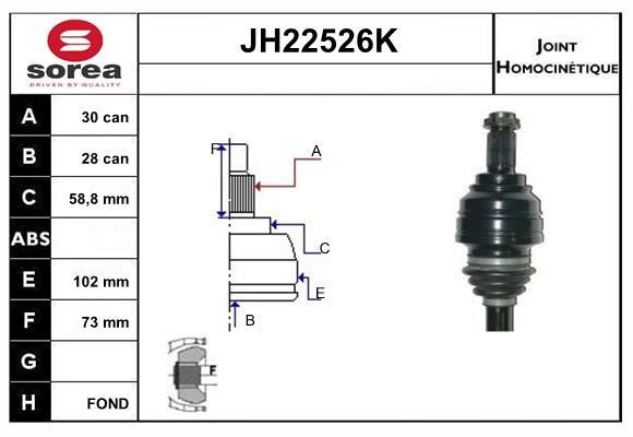 SNRA JH22526K CV joint JH22526K
