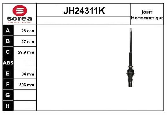 SNRA JH24311K Joint kit, drive shaft JH24311K