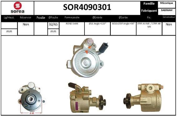 SNRA SOR4090301 Hydraulic Pump, steering system SOR4090301