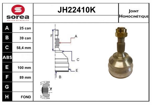 SNRA JH22410K CV joint JH22410K