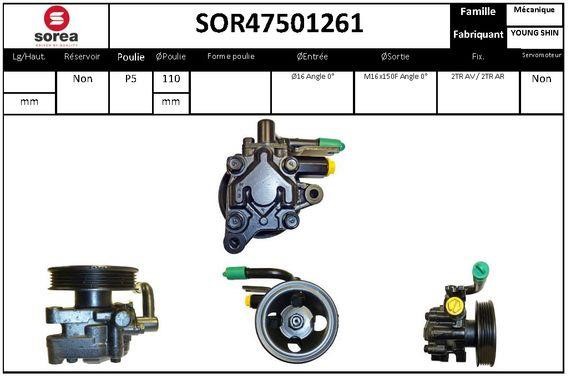 SNRA SOR47501261 Hydraulic Pump, steering system SOR47501261