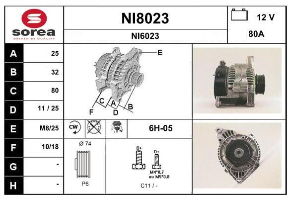 SNRA NI8023 Alternator NI8023