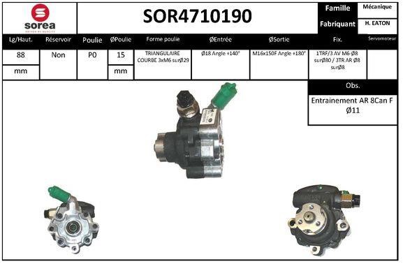 SNRA SOR4710190 Hydraulic Pump, steering system SOR4710190