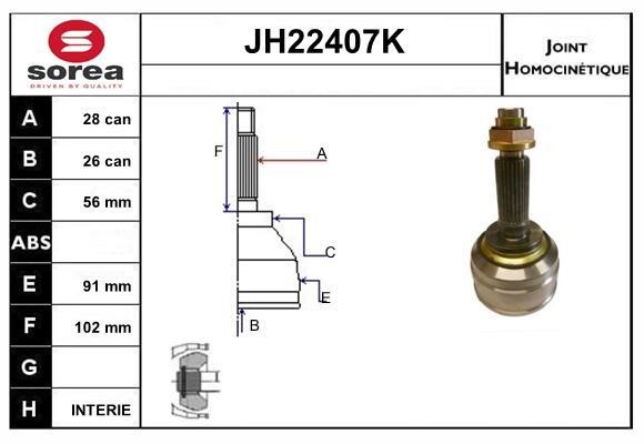 SNRA JH22407K CV joint JH22407K