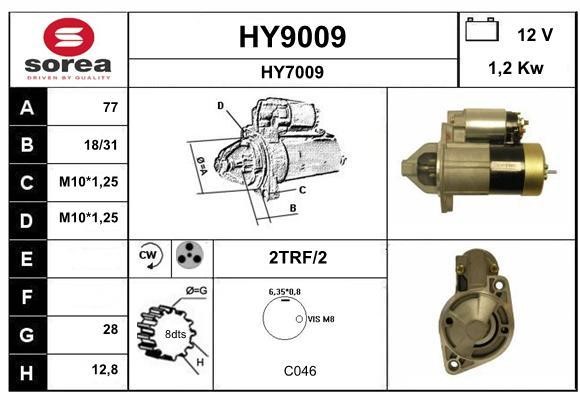 SNRA HY9009 Starter HY9009