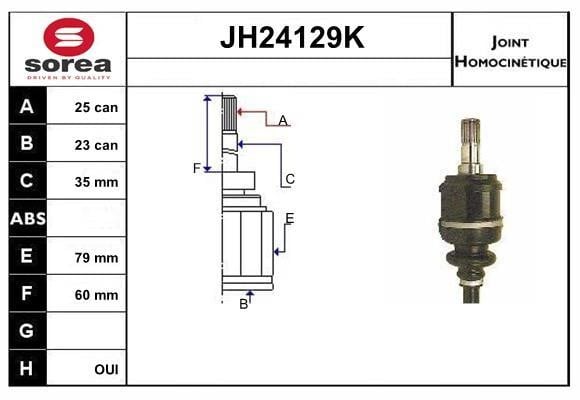 SNRA JH24129K CV joint JH24129K