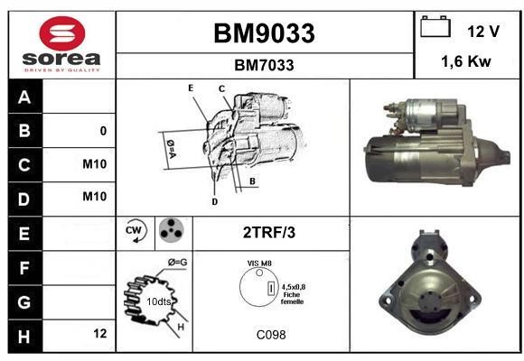 SNRA BM9033 Starter BM9033