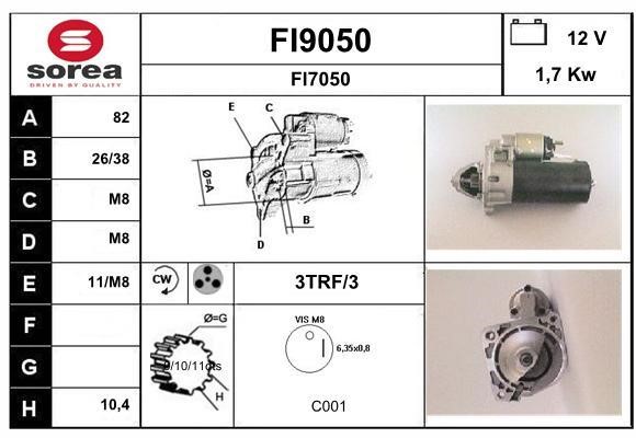 SNRA FI9050 Starter FI9050