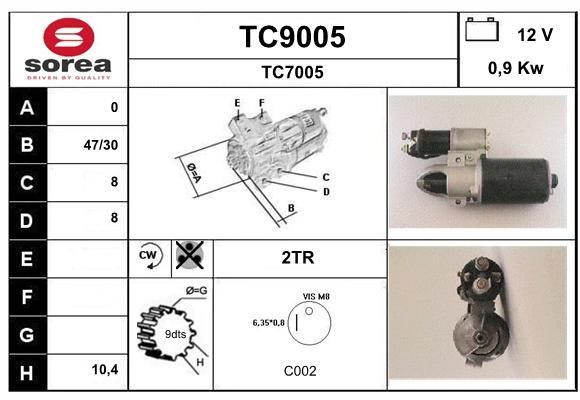 SNRA TC9005 Starter TC9005