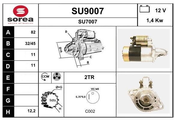 SNRA SU9007 Starter SU9007