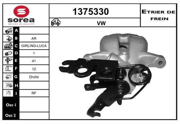 SNRA 1375330 Brake caliper rear right 1375330