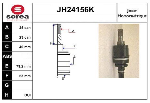SNRA JH24156K CV joint JH24156K