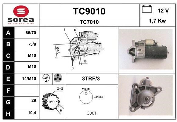 SNRA TC9010 Starter TC9010