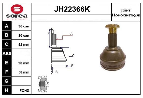 SNRA JH22366K CV joint JH22366K