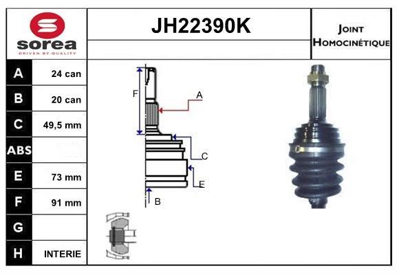 SNRA JH22390K CV joint JH22390K