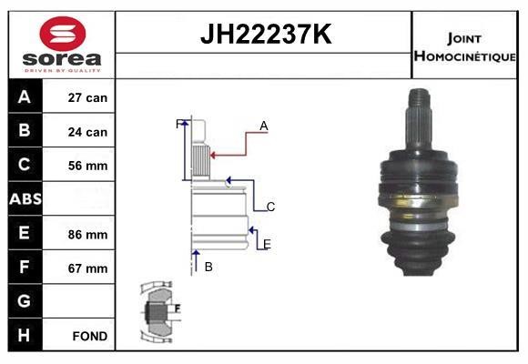 SNRA JH22237K CV joint JH22237K