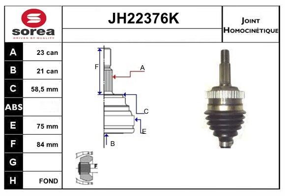 SNRA JH22376K CV joint JH22376K
