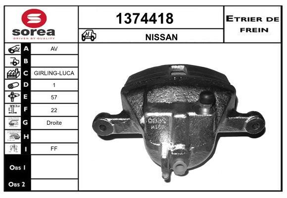 SNRA 1374418 Brake caliper front right 1374418