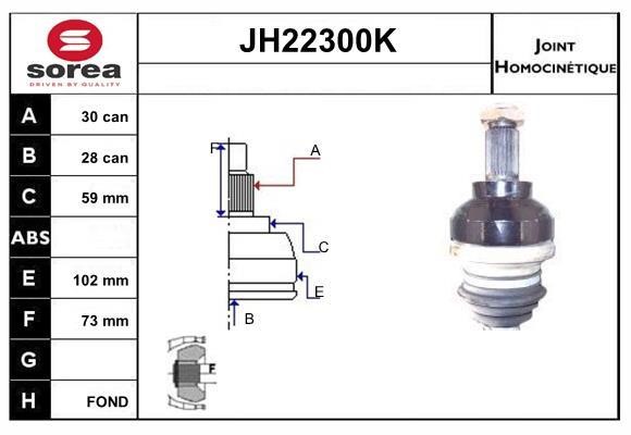 SNRA JH22300K CV joint JH22300K