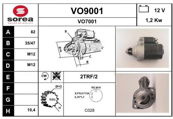 SNRA VO9001 Starter VO9001