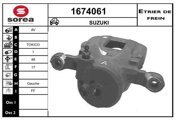 SNRA 1674061 Brake caliper front left 1674061