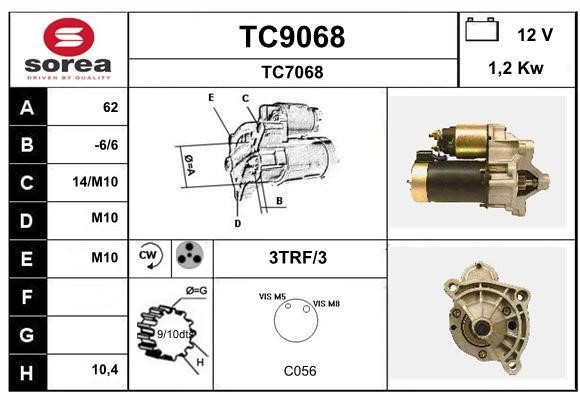 SNRA TC9068 Starter TC9068