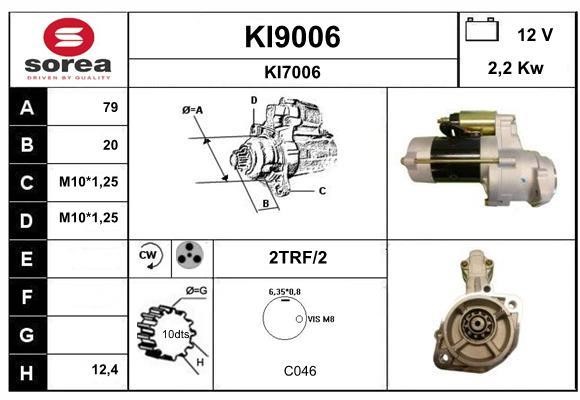 SNRA KI9006 Starter KI9006