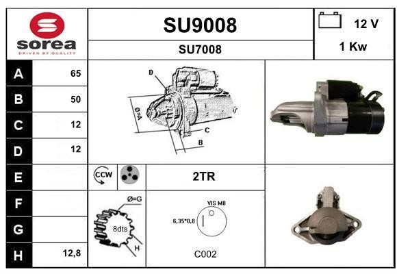 SNRA SU9008 Starter SU9008