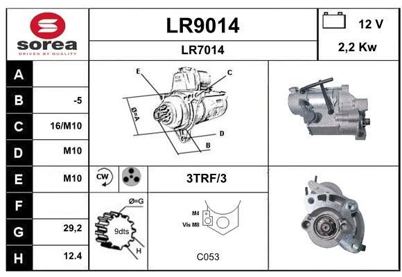 SNRA LR9014 Starter LR9014