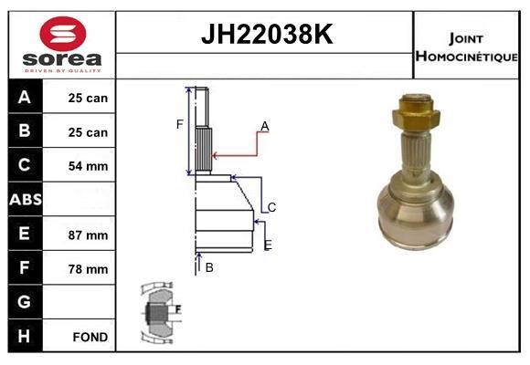 SNRA JH22038K CV joint JH22038K