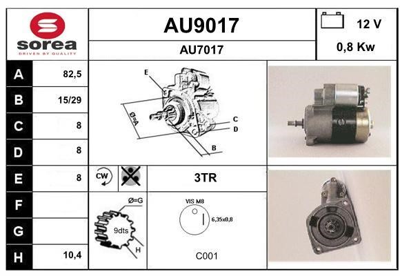 SNRA AU9017 Starter AU9017