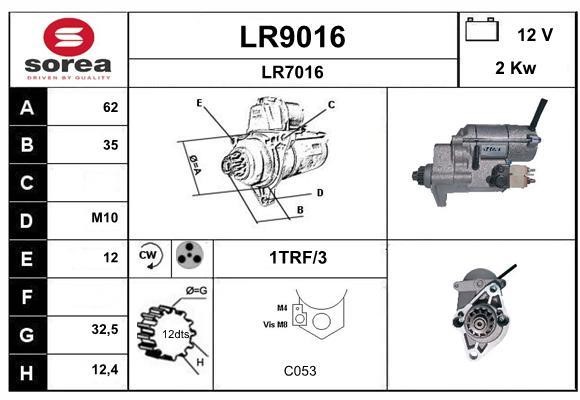 SNRA LR9016 Starter LR9016
