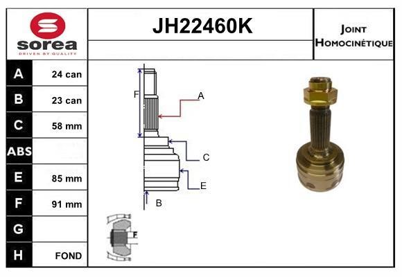 SNRA JH22460K CV joint JH22460K