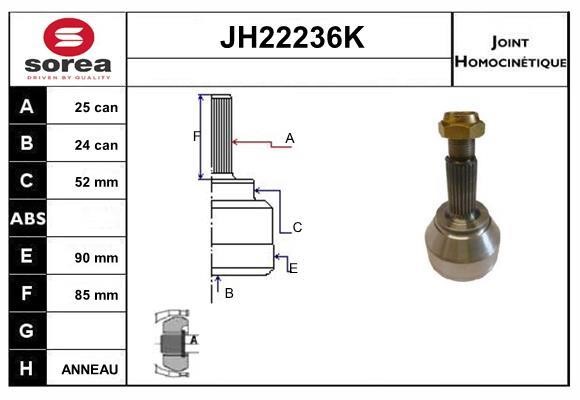 SNRA JH22236K CV joint JH22236K