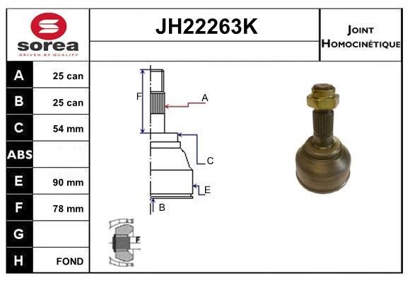 SNRA JH22263K CV joint JH22263K