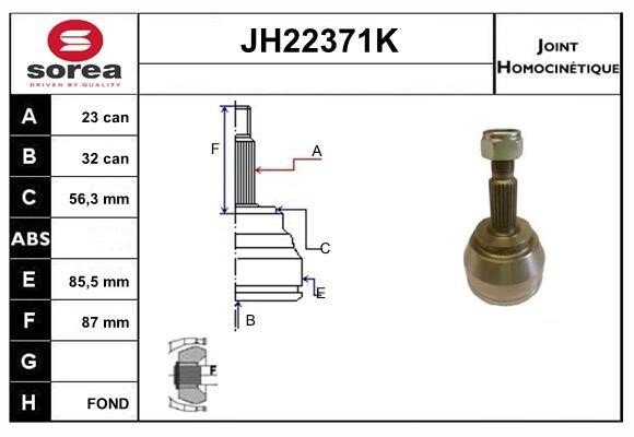 SNRA JH22371K CV joint JH22371K