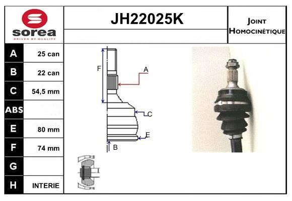 SNRA JH22025K CV joint JH22025K
