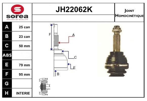 SNRA JH22062K CV joint JH22062K