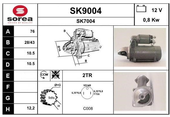 SNRA SK9004 Starter SK9004