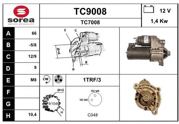 SNRA TC9008 Starter TC9008