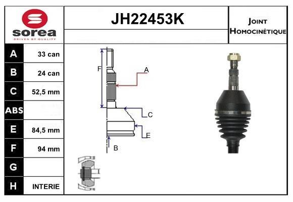 SNRA JH22453K CV joint JH22453K