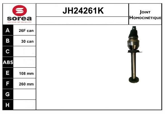 SNRA JH24261K Joint Kit, drive shaft JH24261K