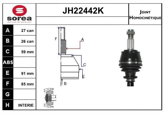 SNRA JH22442K CV joint JH22442K