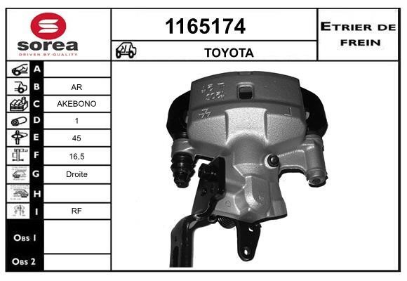 SNRA 1165174 Brake caliper 1165174