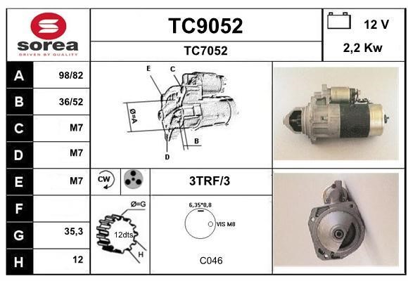 SNRA TC9052 Starter TC9052