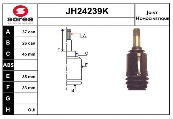 SNRA JH24239K Joint Kit, drive shaft JH24239K