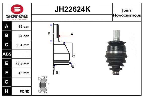 SNRA JH22624K Joint Kit, drive shaft JH22624K