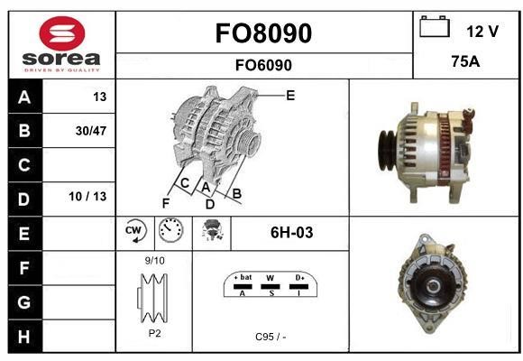 SNRA FO8090 Alternator FO8090