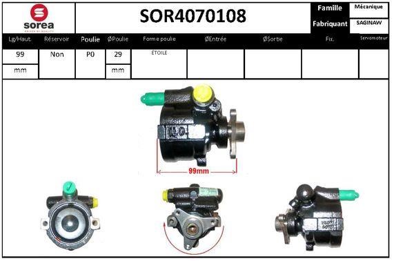 SNRA SOR4070108 Hydraulic Pump, steering system SOR4070108