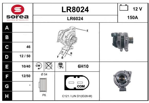 SNRA LR8024 Alternator LR8024